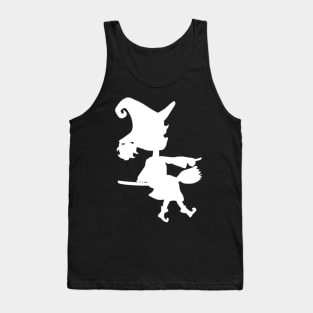 Witch Hovers On Her Broom Tank Top